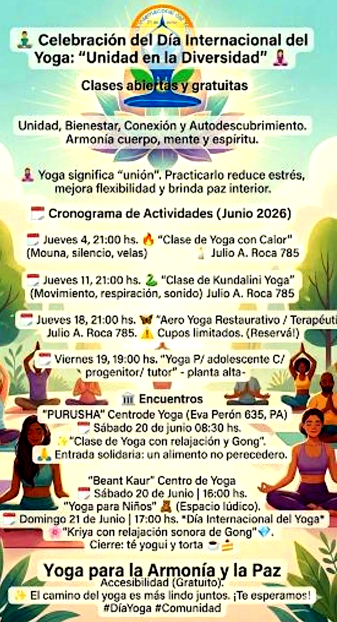Celebración del Día Internacional del Yoga: "Unidad en la Diversidad" 🧘‍♀️